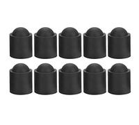 Alomejor 10 unids Pool Cue Tip Pool Cue Cap Cubierta de Goma Tacos de Billar Palo de protección Cap para Snooker Cue Tip Pool Billar Accesorios(Black)
