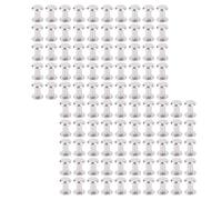 Alomejor 100 Juegos de Remaches de Acero Inoxidable, Sujetadores de Cabeza Redonda Plana para Decoración Artesanal de Cuero (Acero inoxidable 2)