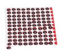 Alomejor 100 Ojos de Señuelo de Pesca Realistas 3D de 0.354 in, Material de Resina Epoxi para Hacer Cebos de Bricolaje, con Adhesivo Fuerte para un Uso Duradero (Rojo)