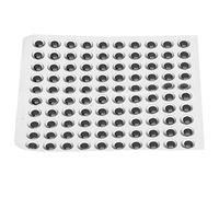 Alomejor 100 Ojos de Señuelo de Pesca Realistas 3D de 0.354 in, Material de Resina Epoxi para Hacer Cebos de Bricolaje, con Adhesivo Fuerte para un Uso Duradero (Silver)