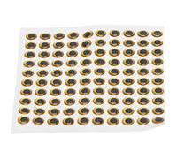 Alomejor 100 Ojos de Señuelo de Pesca Realistas 3D de 0.354 in, Material de Resina Epoxi para Hacer Cebos de Bricolaje, con Adhesivo Fuerte para un Uso Duradero (Dorado)