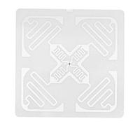 Alomejor 100 Uds Etiquetas UHF Etiquetas Electrónicas Duraderas de Alta Seguridad para Gestión de Activos en Almacenes Material de Cobre de 50x50mm