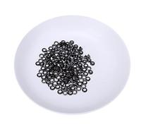 Alomejor 100 Uds. Remaches de Ojales de Latón Premium de 5mm para Artesanía de Cuero, Zapatos, Bolsos, Bronce Dorado Plateado, 100 Juntas, álbum de Recortes (Plata Negro)