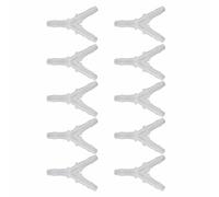 Alomejor 10PCS Conector de Plástico Tipo Y Junta de Tubería de Agua Transparente para Acuario/pecera, Conector de 3 Vías 3,9-15,8 Mm, Resistencia a Altas Temperaturas para Pecera/bomba de Aire (4.8MM)