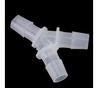 Alomejor 10PCS Conector de Plástico Tipo Y Junta de Tubería de Agua Transparente para Acuario/pecera, Conector de 3 Vías 3,9-15,8 Mm, Resistencia a Altas Temperaturas para Pecera/bomba de Aire (6.4MM)