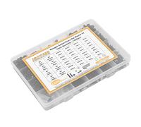Alomejor 1220 Piezas Kit de Arandelas de Tuercas de Tornillo Tornillos con Cabeza Hexagonal de Acero Al Carbono de Alta Resistencia para Entusiastas del Bricolaje M2 M3 M4 M5