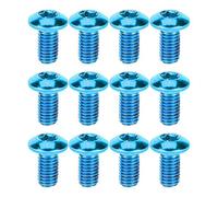 Alomejor 12pcs Tornillos De Bicicleta T25 Tornillos De Freno De Disco De Bicicleta De Acero (Blue)