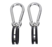 Alomejor 2 Abrazaderas de Línea Airpower de Acero Inoxidable para Manguera de Aire 3 en 1, Conjunto de Montaje de Soporte de Suspensión con Aislamiento de Goma para Remolque de Camión