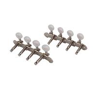 Alomejor 2 Clavijas de Afinación de Mandolina, Afinadores de Cabeza de Máquina de Metal con Virolas y Tornillos, para Piezas de Repuesto de Cuerdas de Mandolina