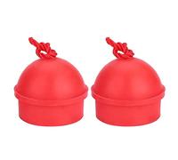 Alomejor 2 Piezas De Puntas De Cue No-Slip Cue Tip Chalk Billiard Pool Cue Chalk Holder(Red)