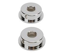 Alomejor 2 Piezas TL Placa de Conector de Guitarra Eléctrica Cubierta Redonda de Metal con Tornillos de Montaje, Soporte de Conector de Guitarra de Superficie Brillante, Accesorios de Tamaño