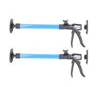 Alomejor 2 Uds Varillas de Soporte Telescópicas Postes Ajustables de Acero Inoxidable para Operación de Instalación de Carpintería con Almohadillas Antideslizantes