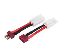 Alomejor 2 Unidades/Set Adaptador Conector T Macho a Hembra y Hembra a Macho, Cable Convertidor T 14 AWG para RC Dron Accesorios, Compatible con Deans