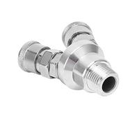 Alomejor 2 Way Connector with G1/2 Thread for Pneumatic Applications