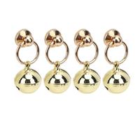 Alomejor 20 Juegos de Remaches de Campana con Anillos de Tracción, Decoraciones Elegantes para Proyectos de Artesanía de Cuero, Aleación de Zinc (GOLD)