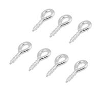 Alomejor 200 Alfileres de Ojo de Aleación Duradera para Fabricación de Joyas, Ganchos de Ojo de Hilo de Oro/Plata/Bronce para Colgantes, Adornos, Dijes, 0,16 * 0,3", 16 G (SILVER)