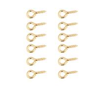 Alomejor 200 Alfileres de Ojo de Aleación Duradera para Fabricación de Joyas, Ganchos de Ojo de Hilo de Oro/Plata/Bronce para Colgantes, Adornos, Dijes, 0,16 * 0,3", 16 G (GOLD)