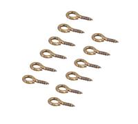 Alomejor 200 Alfileres de Ojo de Aleación Duradera para Fabricación de Joyas, Ganchos de Ojo de Hilo de Oro/Plata/Bronce para Colgantes, Adornos, Dijes, 0,16 * 0,3", 16 G (Bronce)