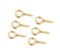 Alomejor 200 Alfileres de Ojo de Aleación Duradera para Fabricación de Joyas, Ganchos de Ojo de Hilo de Oro/Plata/Bronce para Colgantes, Adornos, Dijes, 0,16 * 0,3", 16 G (GOLD)