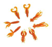 Alomejor 25 Señuelos de Gusano Blandos para Pesca de Camarones, Cebo de Silicona para Camarones, 3 Colores, 4 Estilos, Acción de Cola Realista para Pesca en el Mar, Texas Rig, Pescadores, Aparejos
