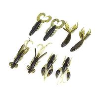 Alomejor 25 Señuelos de Gusano Blandos para Pesca de Camarones, Cebo de Silicona para Camarones, 3 Colores, 4 Estilos, Acción de Cola Realista para Pesca en el Mar, Texas Rig, Pescadores, Aparejos