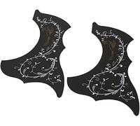 Alomejor 2Pcs Guitar Pickguard Anti-Scratch Guard Plate Placa autoadhesiva Pick Guard Sticker para Piezas de Guitarra AC¨²Stica(Parte Trasera)