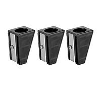 Alomejor 3 UNIDS Cue Tip Trimmer Portátil Billar Cue Tip Reparación Shaper Trimmer Tool Pencil Sharpener Design para Billar Pool Cue Snooker Tips(Black)