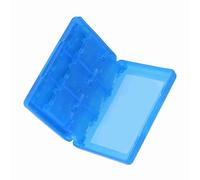 Alomejor 3DS DSL DSI LL 28 en 1 Caja de Plástico para Tarjetas de Juego PP para Protección contra el Polvo y la Suciedad para Jugadores Blanco/Rosa/Azul/Negro 5 X 3,54 X 0,91 Pulgadas (Blue)