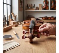 Alomejor 4 Clavijas de Afinación para Violín, Clavijas de Repuesto de Palisandro Macizo con Orificios para Cuerdas Preperforadas para 4 Violines, Fácil Instalación, Afinación Estable para Reparación