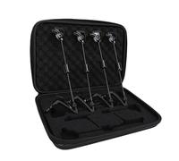 Alomejor 4 Indicadores Universales de Alarma de Picadura de Pesca, Alarma de Pesca de Carpa Iluminada por LED con Bolsa de Transporte con Cremallera, para Nocturna Al Aire