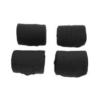 Alomejor 4 Uds. Vendas para Piernas de Polo de Caballo, Vendaje Protector para Piernas de Forro Grueso con Diseño Personalizable para Suministros Ecuestres (Black)