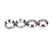 Alomejor 4 unids/Lote Espaciador de arandela de Tornillo de Freno de Bicicleta TC4 Pinza de Freno de Titanio Pernos fijos Espaciador de Junta para Bicicleta de montaña MTB(Color de Titanio)