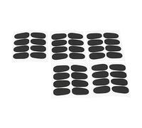 Alomejor 40 Parches de Cojines de Boquilla Negros para Saxofón, Clarinete, Control de Boquilla, Almohadillas para Principiantes, Material de Silicona Saludable (0,5 mm)