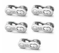 Alomejor 5 Pares de Eslabones Faltantes para Bicicletas 6/7/8/9/10/11/12 Velocidades Eslabones de Cadena de Bicicleta de Liberación Rápida(12 velocidades)