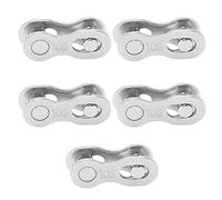 Alomejor 5 Pares de Eslabones Faltantes para Bicicletas 6/7/8/9/10/11/12 Velocidades Eslabones de Cadena de Bicicleta de Liberación Rápida(10 velocidades)