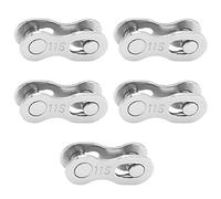 Alomejor 5 Pares de Eslabones Faltantes para Bicicletas 6/7/8/9/10/11/12 Velocidades Eslabones de Cadena de Bicicleta de Liberación Rápida(11 velocidades)