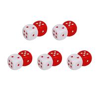 Alomejor 5 Pares de Juegos de Método Juego en Dados Blancos Formados para Cartas y el Set Dados Viajes Livianos Mahjong