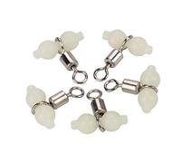 Alomejor 5 Piezas Giratorias de Pesca Luminosas, Aparejos de Conector Rodante de Aleación de Aluminio con Diseño Que Brilla en la Oscuridad, para Pesca Nocturna en Agua Dulce y Salada (S)