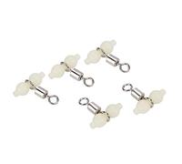 Alomejor 5 Piezas Giratorias de Pesca Luminosas, Aparejos de Conector Rodante de Aleación de Aluminio con Diseño Que Brilla en la Oscuridad, para Pesca Nocturna en Agua Dulce y Salada (L)