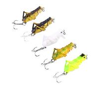 Alomejor 5 Unids/Set Lure Fishing Lustre Locust Cricket Lure Simulación Saltamontes Bionic Bait Artificial Cricket Insect Bait para la Pesca Nocturna Pesca en el río(#2)