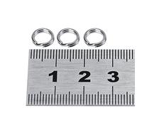 Alomejor 50/100 Unidades Acero Inoxidable Anillos Divididos Doble Círculo para Aparejos de Pesca Kit Accesorios de Montaje B-8#