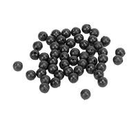 Alomejor 50 Piezas de Frijoles Espaciales de 8 Mm, Tapón de Línea de Pesca de Gel de Sílice con Forma Redonda Suave para Pesca Nocturna o en Aguas Profundas, Evita Daños a la Línea (Black)