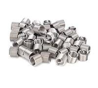 Alomejor 50 Piezas de Inserto de Rosca de Alambre de Acero Inoxidable para Kit de Reparación de Tornillos - Sujetadores de Rosca Duraderos M10 X 1,5 para Equipos Automotrices y Mecánicos (1.5D)
