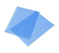Alomejor 50 Protectores de Hojas Mate para Presentaciones, Cubiertas de Papel Flexibles, Tamaño A5, Ideales para Cuadernos e Informes, Hechos de Plástico PP de Primera Calidad (BLUE)