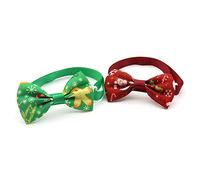 Alomejor 50 Uds Navidad Collar para Mascotas Pajarita Conjunto de Corbatas Ajustables para Perros para la Mayoría de Las Mascotas