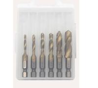 Alomejor 6 Machos de Roscar de Acero de Alta Velocidad para Corte y Reparación Eficientes de Roscas, Herramientas de Roscado Duraderas (Tipo corto)