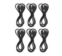 Alomejor 6 Uds Versátil Conector de 5V CC Cable de Alimentación USB a Conector de Barril de 5,5x2,1mm para Cargar Dispositivos Pequeños Negro