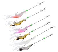 Alomejor 6 Unidades de Señuelos de Silicona Suave con Forma de Camarón, Cebo Artificial Realista para Pesca con Anzuelo, para Pesca de Trucha, Perca y salmón.