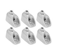 Alomejor 6 X Tuerca de Bloqueo de Guitarra sin Cabeza Eléctrica Exacta Zinclegation para Electrogitarios sin Cabeza (SILVER)