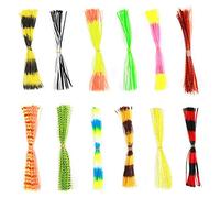 Alomejor 600 Hebras Seuelos de Pesca Cebo Artificial para Línea de Pesca Hilo de Goma Faldas para Montaje de Cebos Giratorios DIY sin Infracción de Patentes